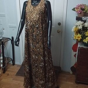 Jessica London Animal Print Maxi Dress